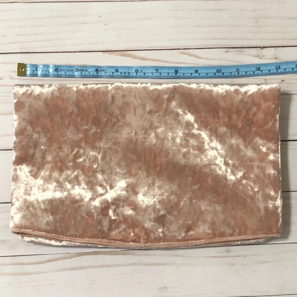 Asos Crushed Pink Velvet Clutch